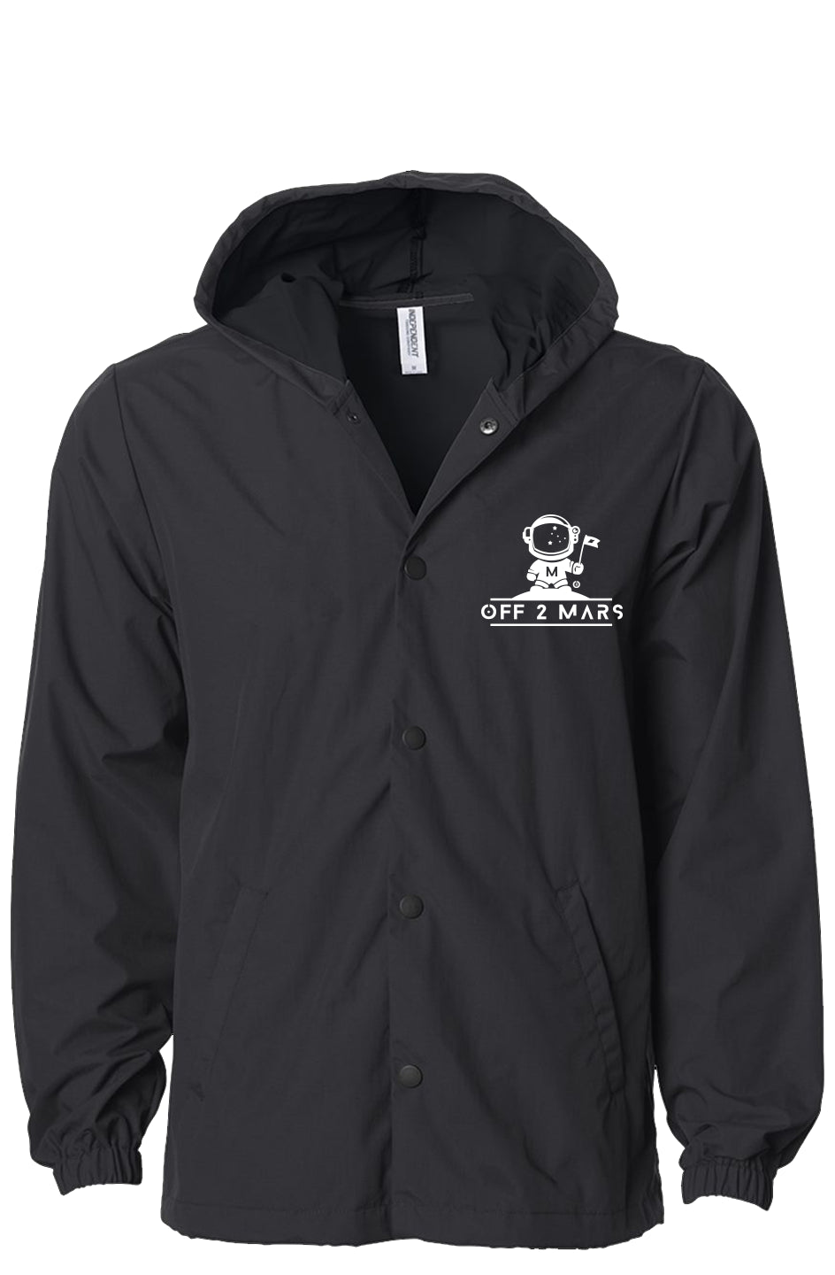 Black-On-Black-Water-Resistant Windbreaker