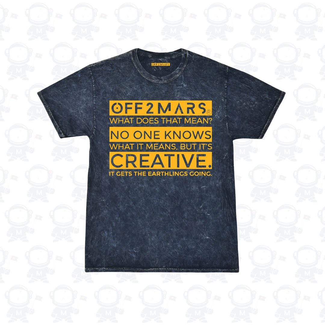Navy Mineral Wash Earthlings Tee (Gender Neutral) Shirts & Tops OFF 2 MARS S