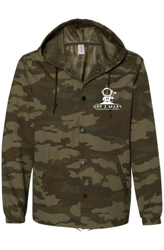 Forest Camo Water-Resistant Windbreaker