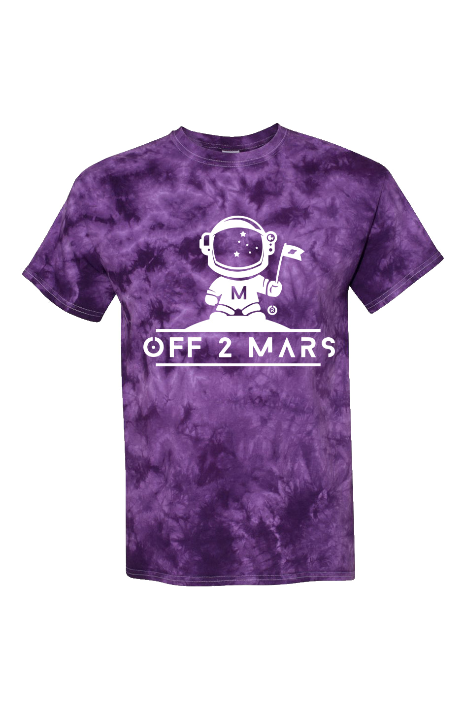 Unisex Crystal Wash T-Shirt – White Logo Streetwear | OFF 2 MARS