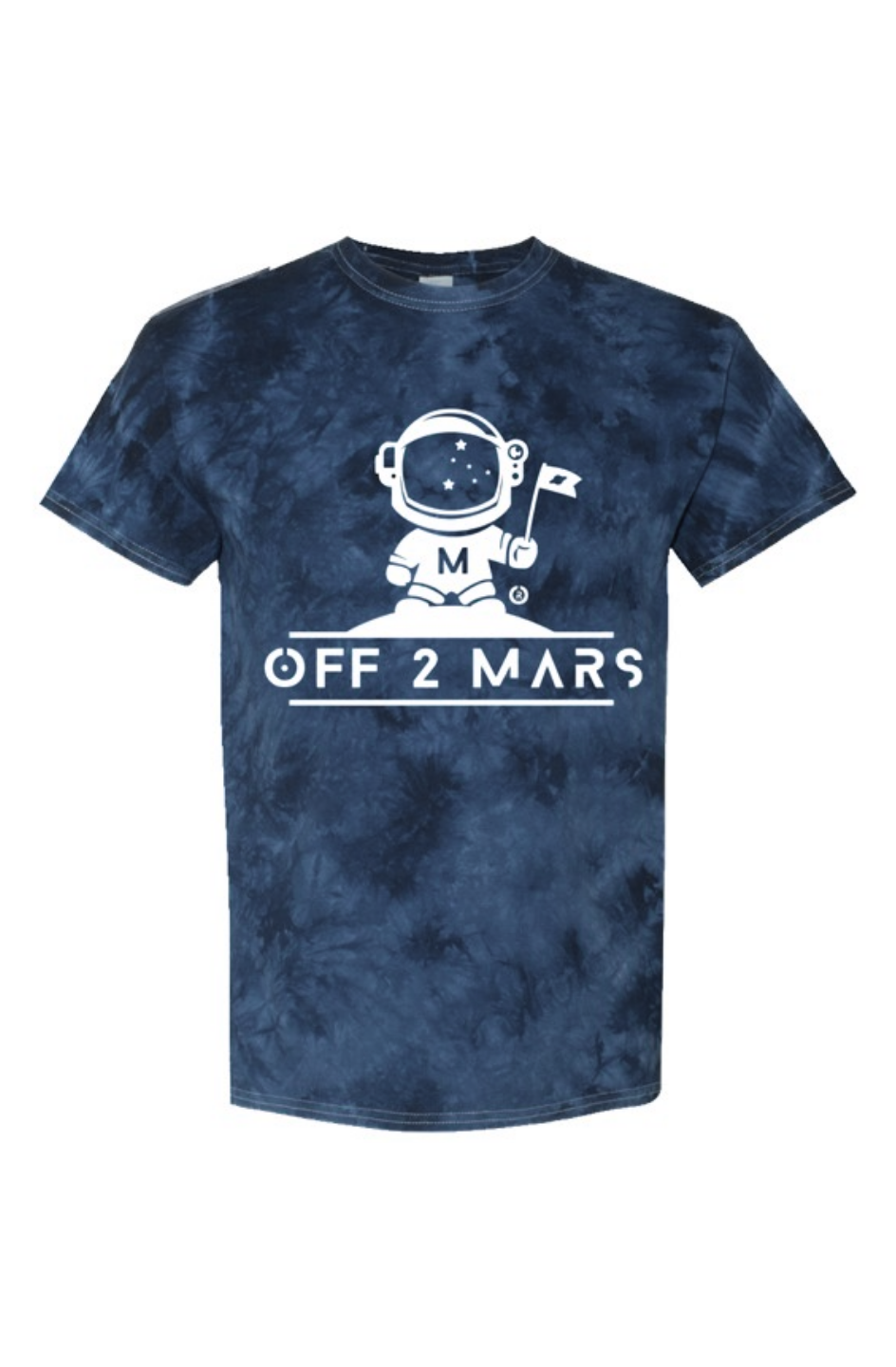 Unisex Crystal Wash T-Shirt – White Astronaut Logo | OFF 2 MARS