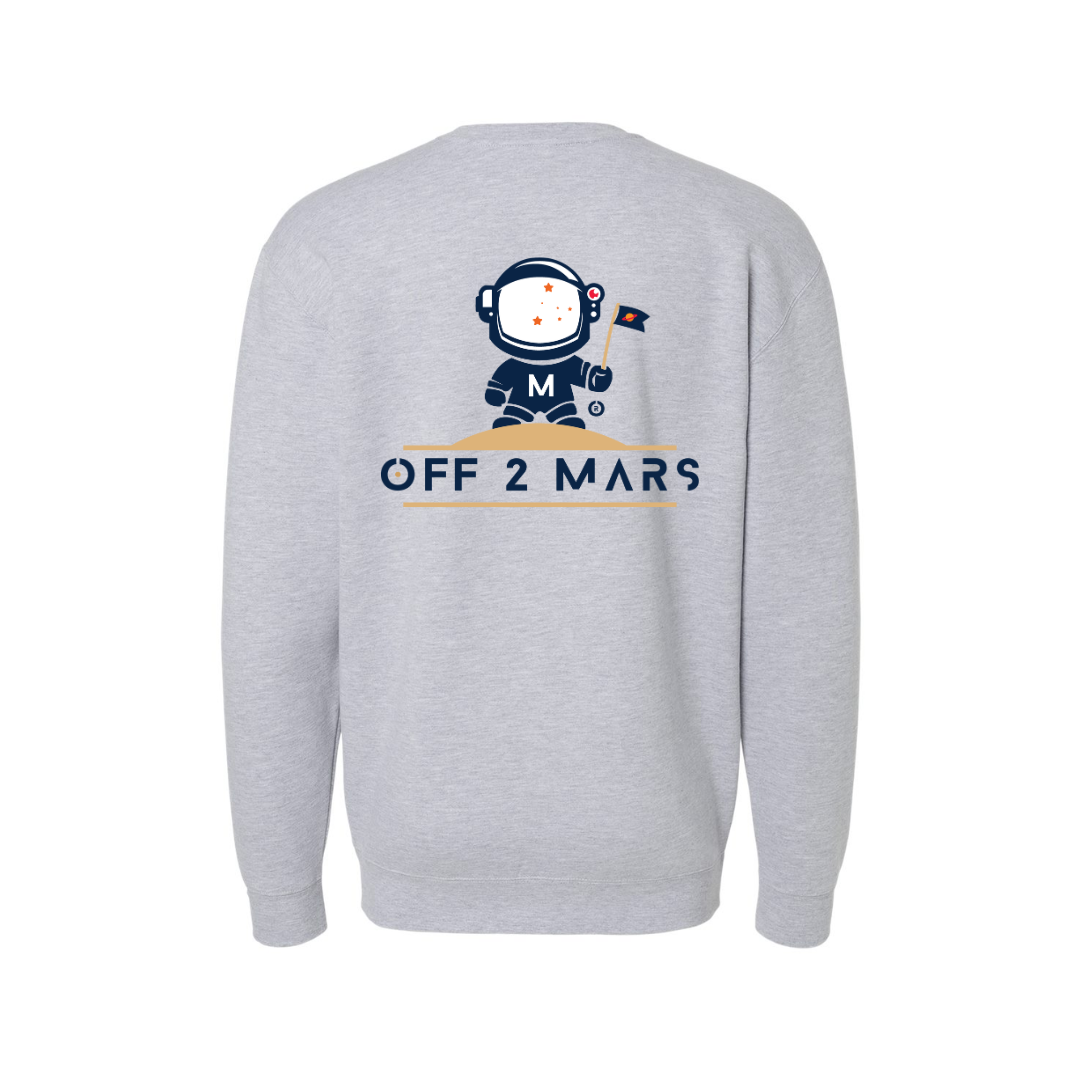 Heather Gray Heavyweight Crewneck Sweatshirt | OFF 2 MARS