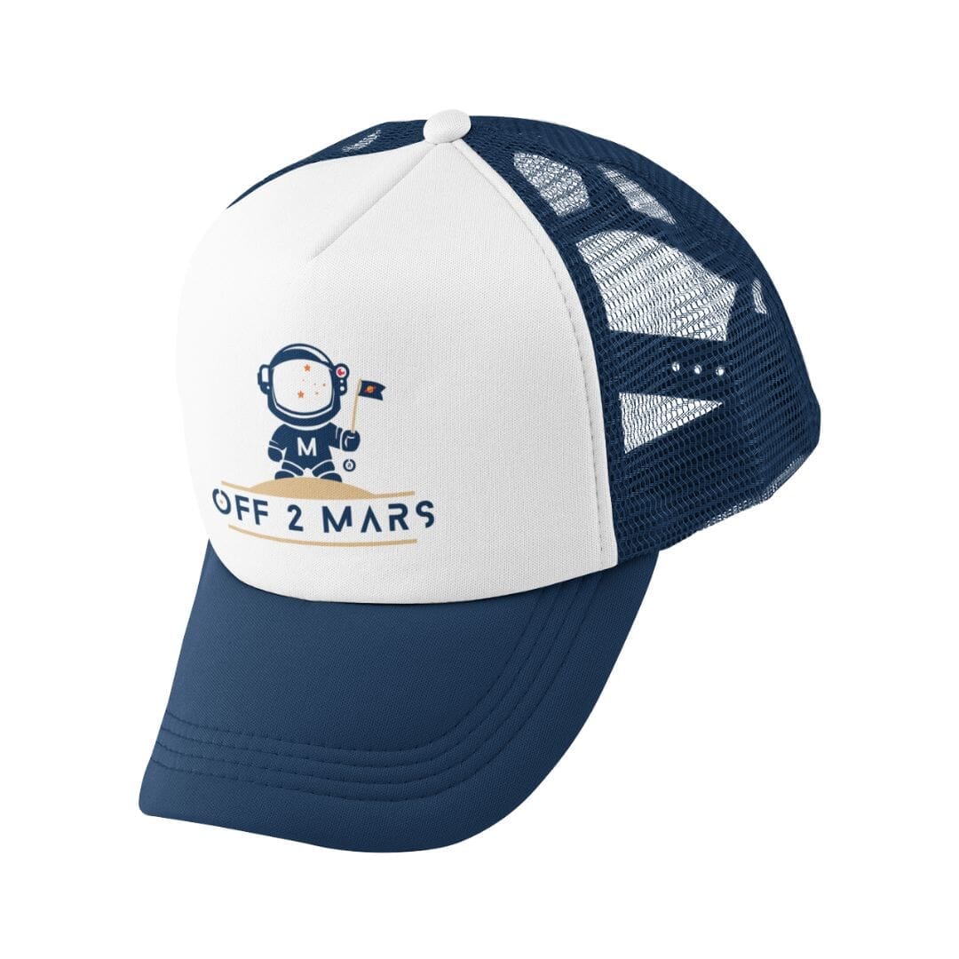 Off 2 Mars Navy Blue Foam Truck Hat Hats OFF 2 MARS 