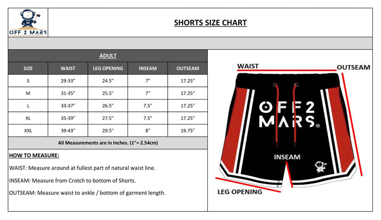 OFF 2 MARS® Retro Basketball Shorts - South Beach Shorts OFF 2 MARS® 