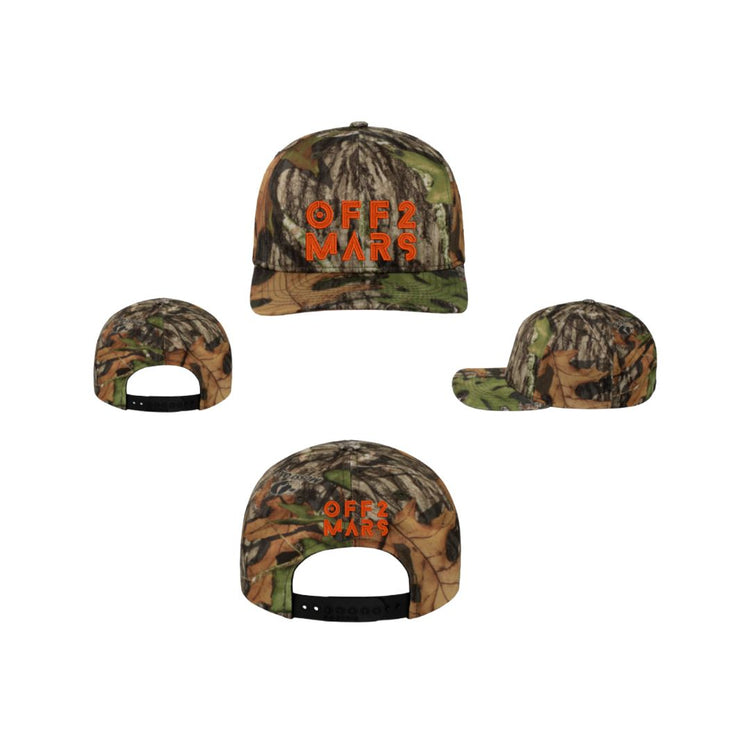 ORANGE OFF 2 MARS MOSSY OAK SNAPBACK HAT Hats OFF 2 MARS® OSFM 