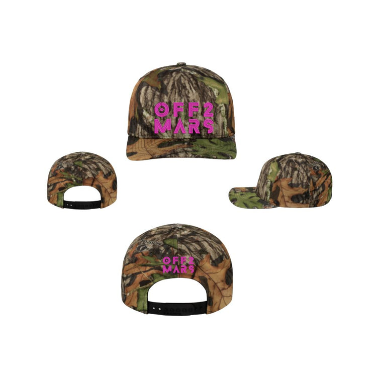 PINK OFF 2 MARS MOSSY OAK SNAPBACK HAT Hats OFF 2 MARS® OSFM 